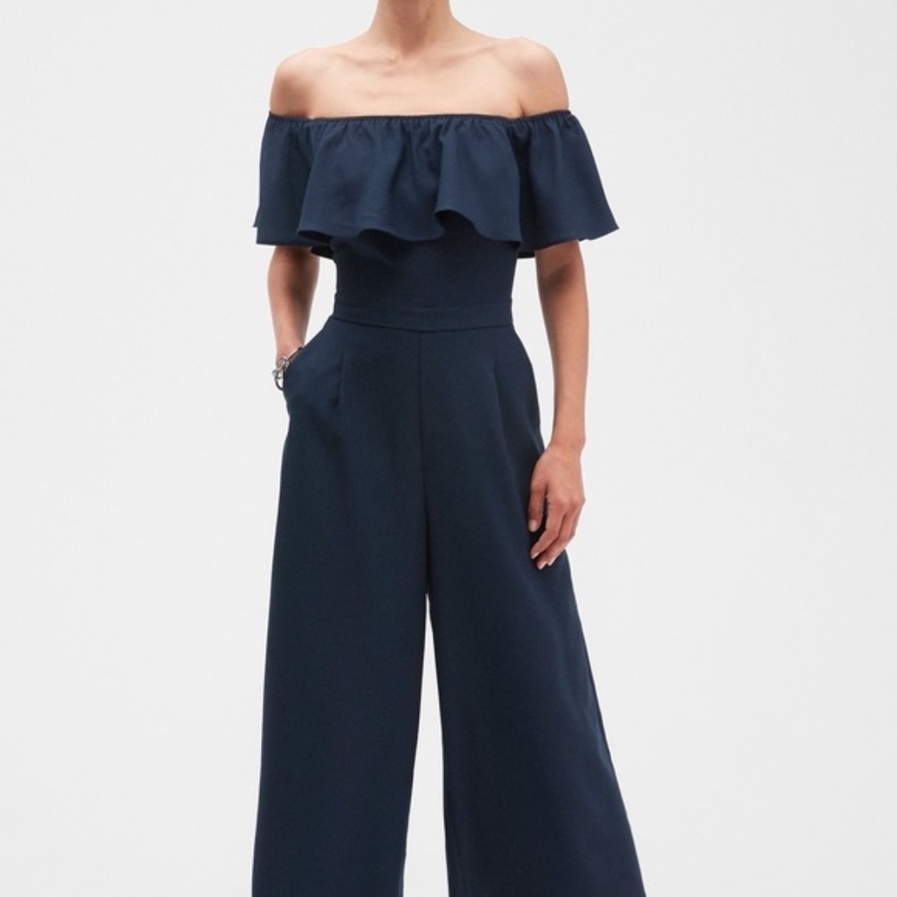 Banana Republic Wide Leg Off Shoulder Jumpsuit